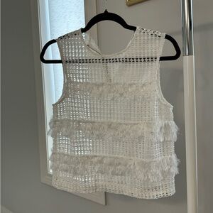 White Fringe Set